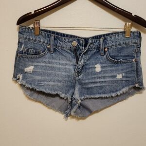 BDG Cut-Off Denim Slow Rise Dolphin Shorts 27W